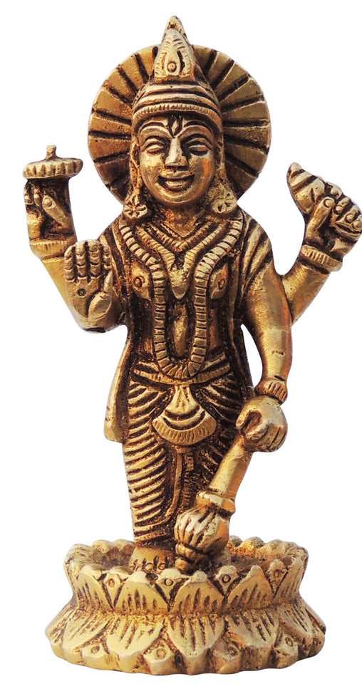 Brass Vishnu Ji God Idol Statue