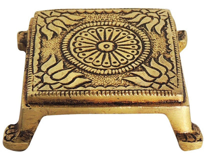 Brass Chowki | Brass Stool For Idols