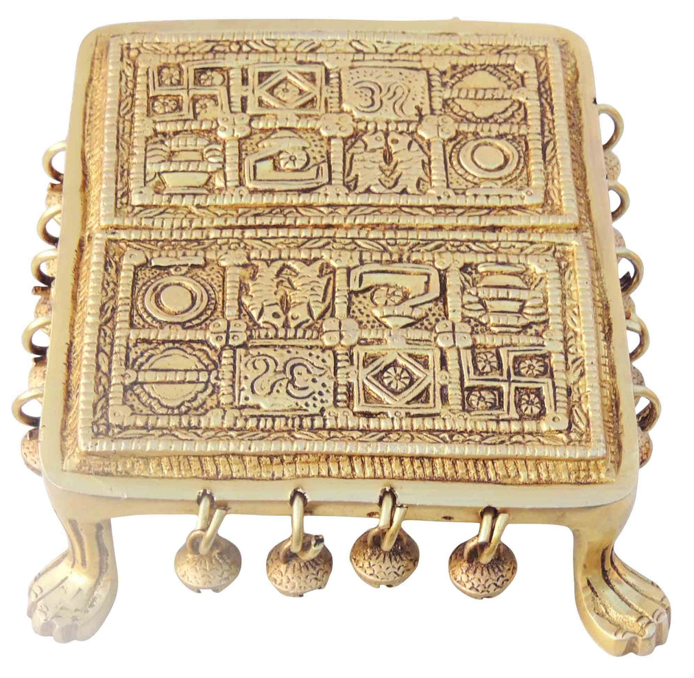 Brass Chowki | Brass Stool For God Idol