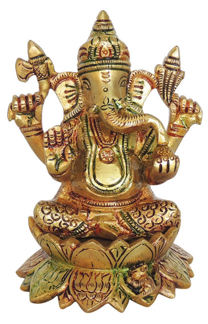 Brass Ganesh Ji God Idol Statue