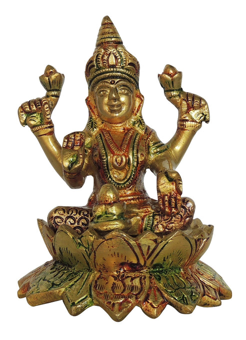 Goddess Brass Laxmi idol