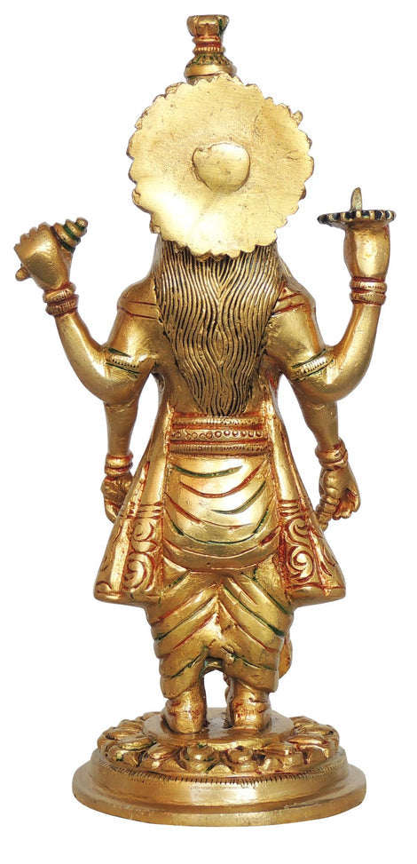 Brass Vishnu Ji God Idol Statue