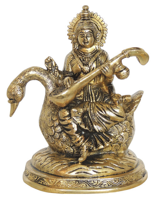 Brass Saraswati Ji Idol Statue