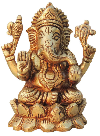 Brass Ganesh Ji God Idol Statue