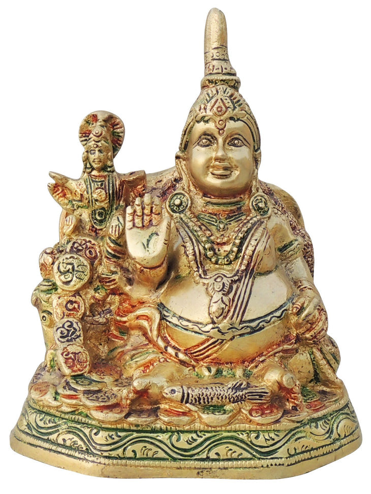 Brass Kuber Ji God Idol Statue