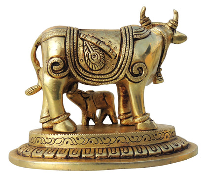 Brass Cow God Idol Statue