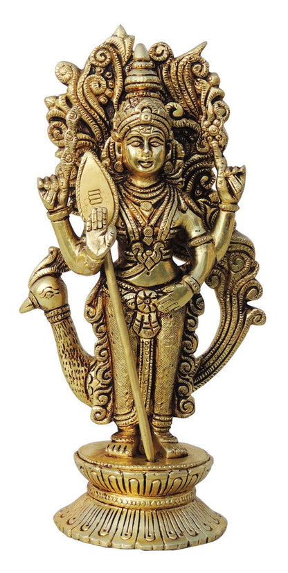 Brass Murugan God Idol Statue