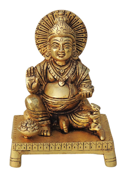 Brass Kuber Ji God Idol Statue