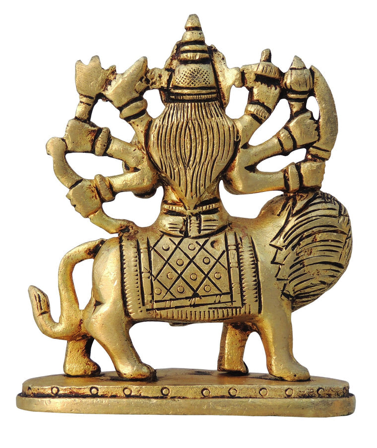 Brass Goddess Durga Idol Statue