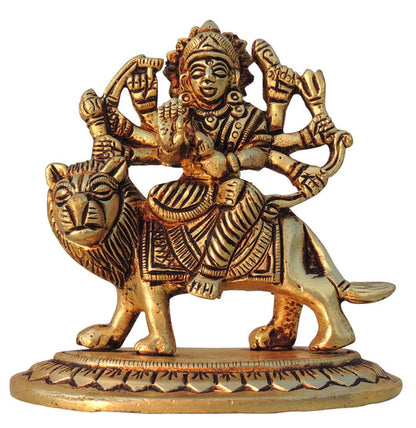 Brass Goddess Durga Idol