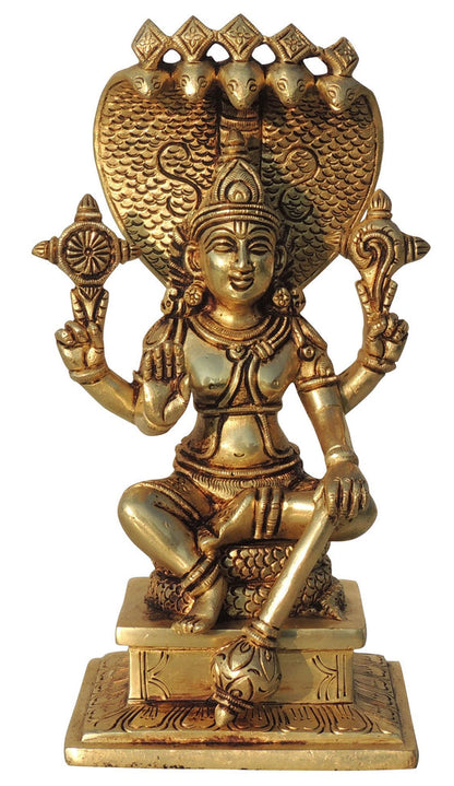 Brass Vishnu Ji God Idol Statue