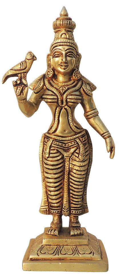 Brass Meenakshi Devi Idol Statue