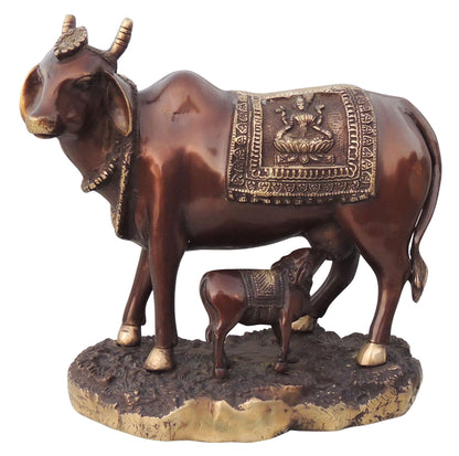 Brass Cow God Idol Statue 6.