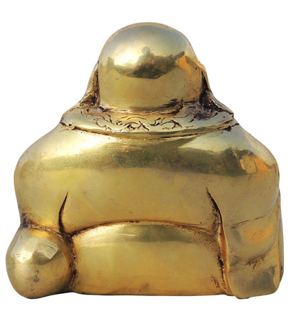 Brass Laughing Buddha God Idol Statue