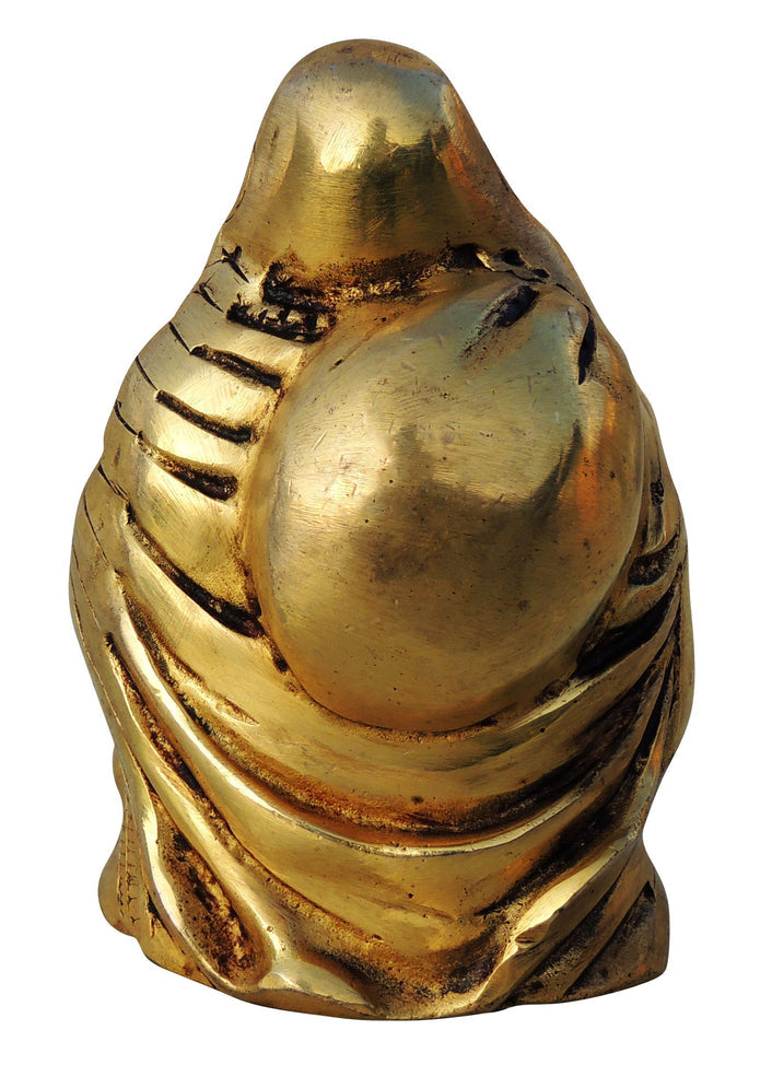 Brass Laughing Buddha God Idol Statue