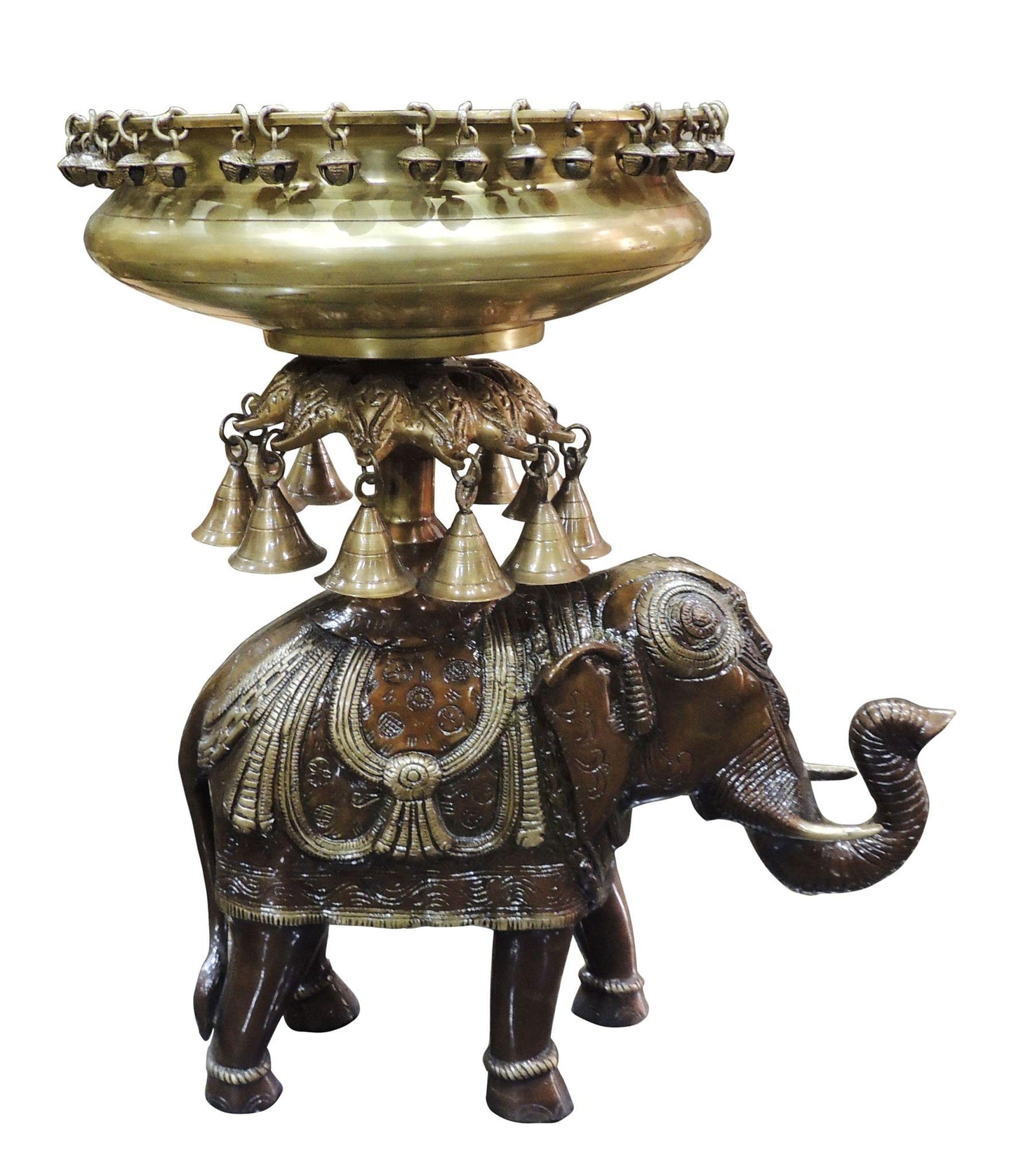 Brass Elephant Urli For Home/Event