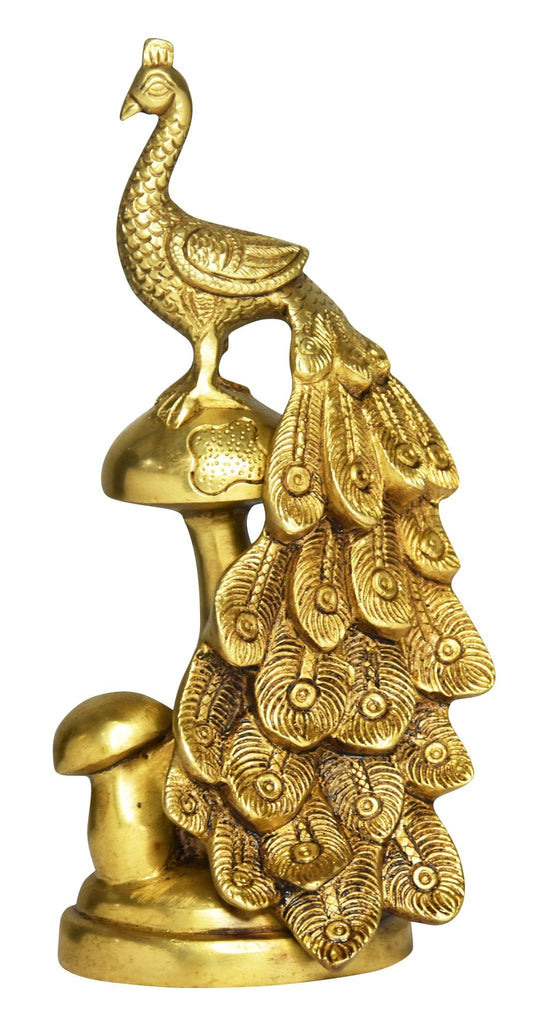 Brass Peacock Statue