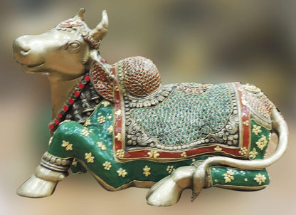 Brass Nandi Idol Statue