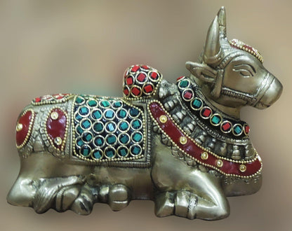 Brass Nandi Idol Statue