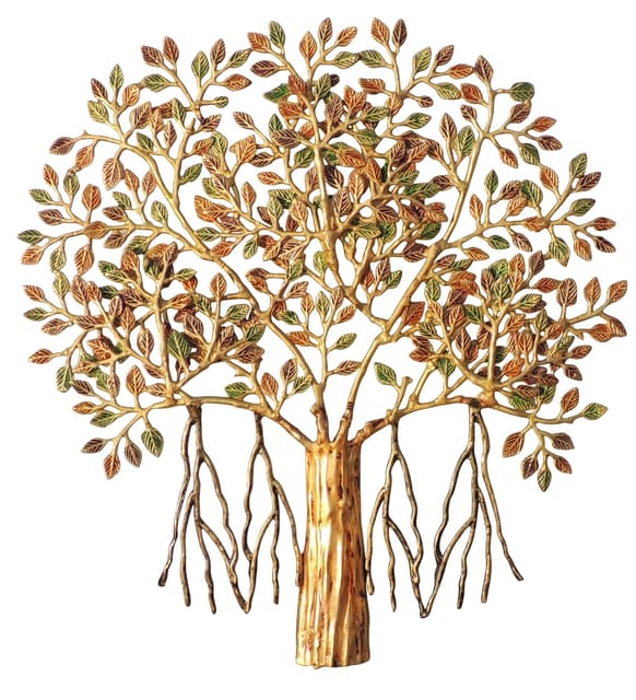 Brass Showpiece Wall Decor Tree