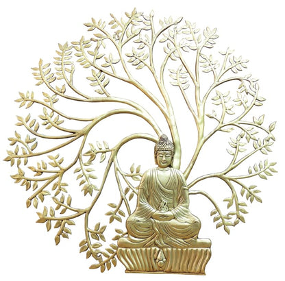 Brass Tree with Buddha