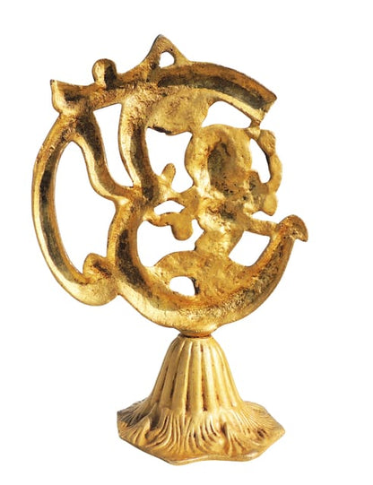 Brass Showpiece Om Ganesh Stand