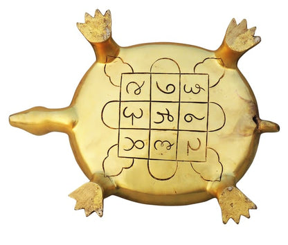 Brass Tortoise with Yantra Idol