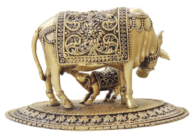 Brass Cow Idol Statue