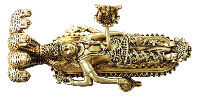 Brass Vishnu ji With Sheshnaag