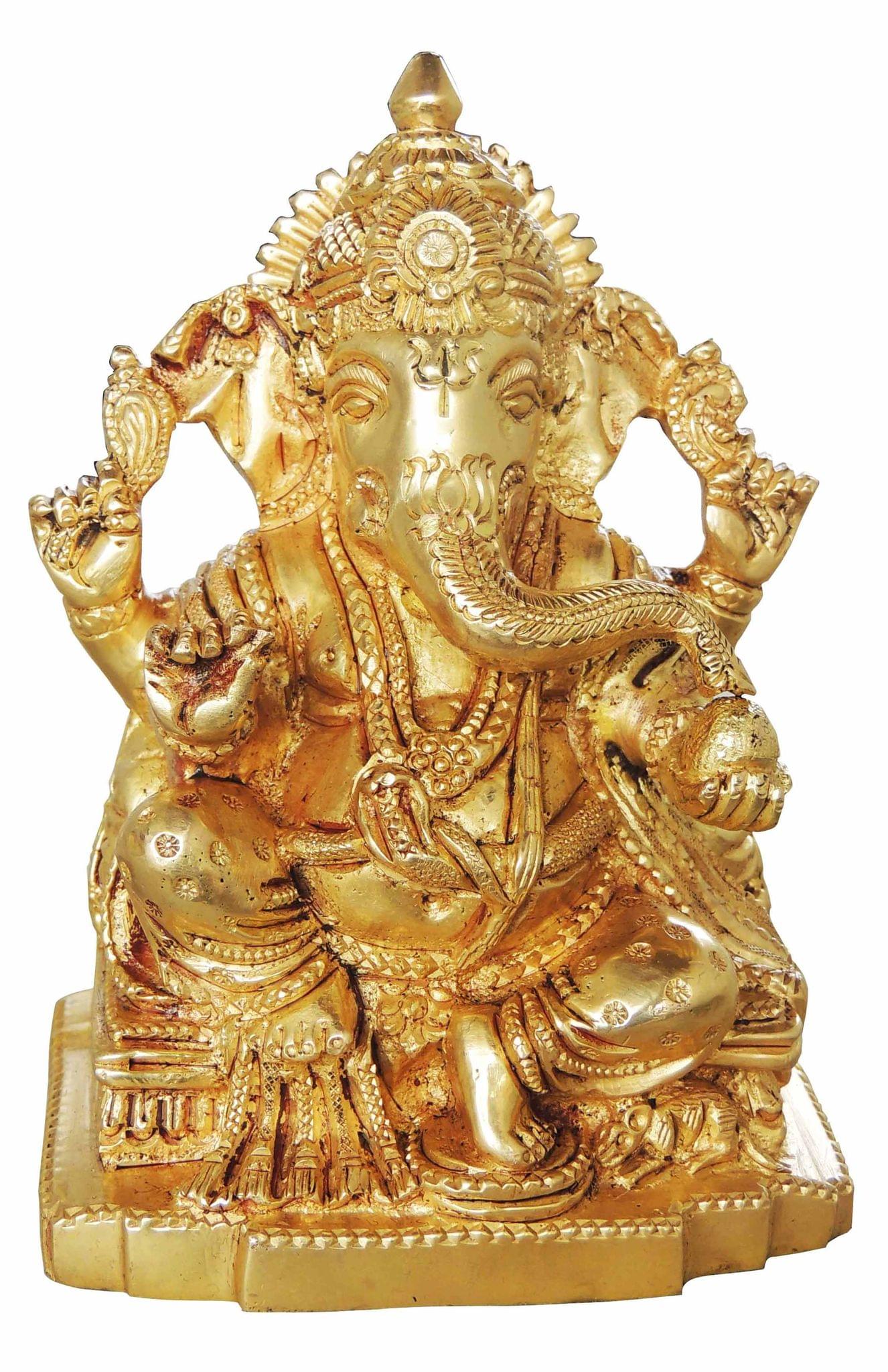 Brass Ganesh Ji God Idol Statue