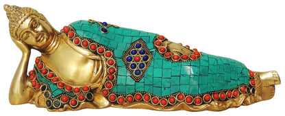 Brass Sleeping Buddha Statue