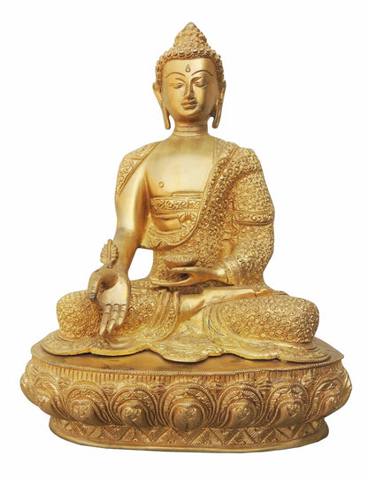 Brass Budha Statue With Super Fine Finish