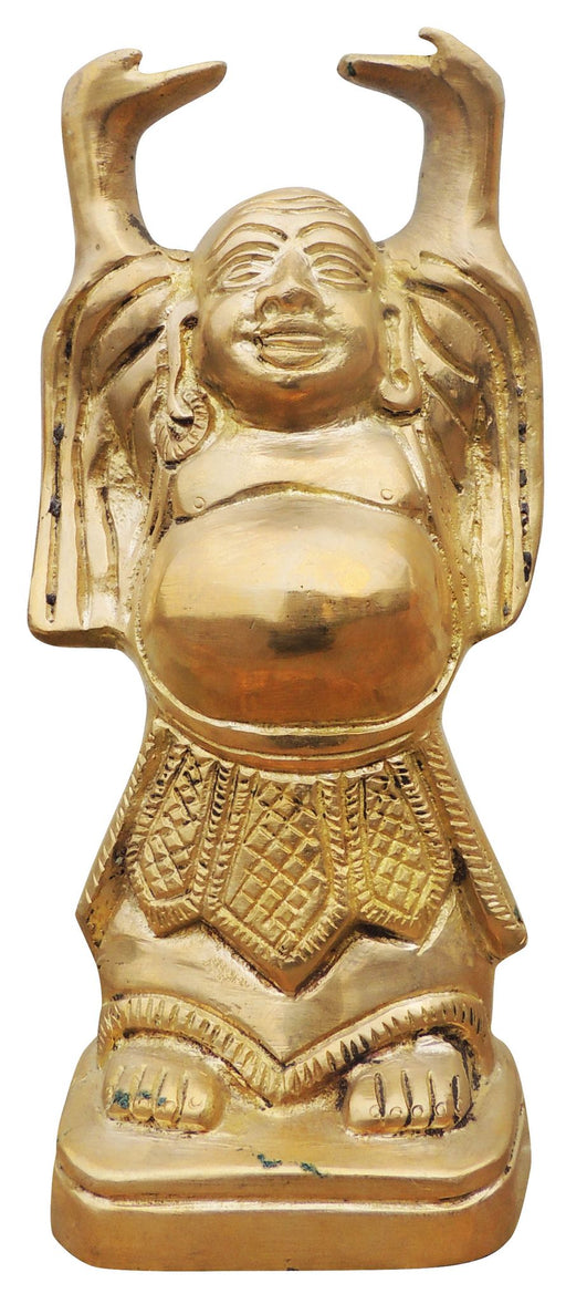 Brass Laughing Buddha Plain Statue