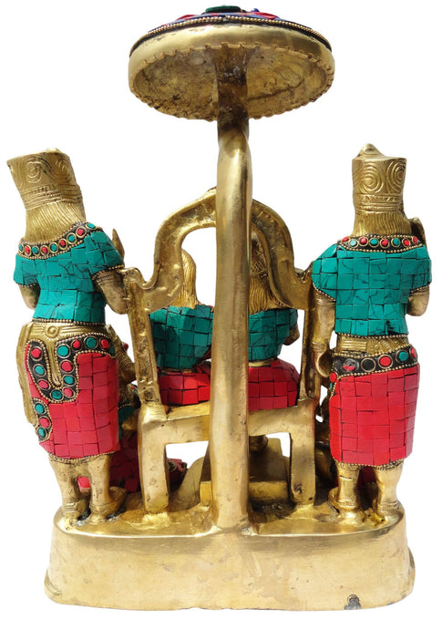 Brass Ram Darbar Stone God Idol Statue