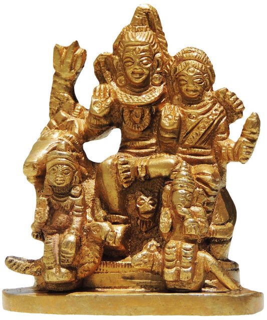 Brass Shiv Parivaar Small Idol Statue