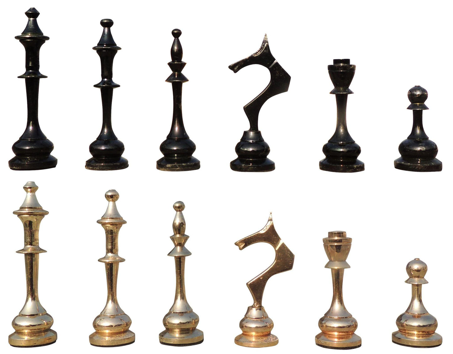 Brass Chess Board Game Set