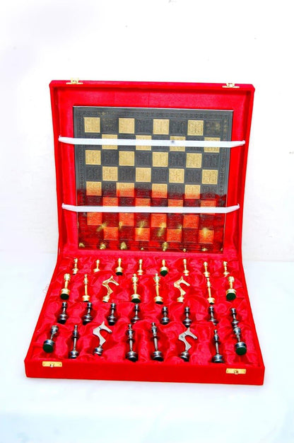 Brass Chess Board Game Set