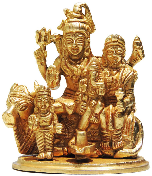 Brass Shiv Parivar Idol Statue