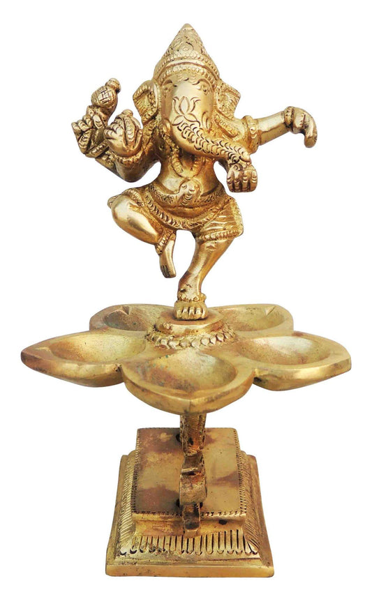 Brass Table Oil Lamp Deepak