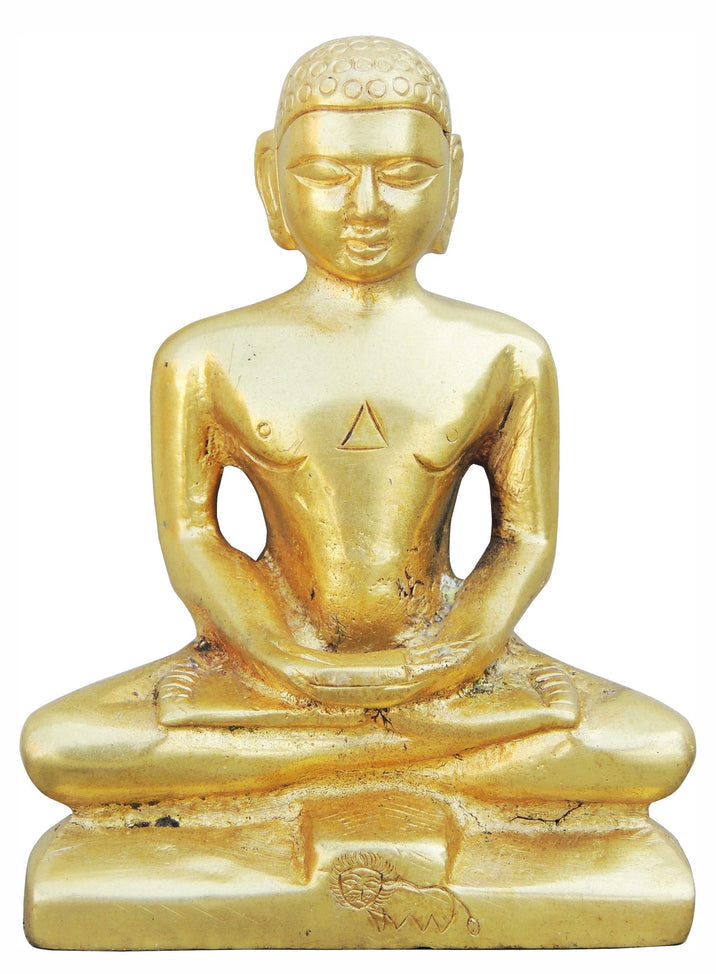 Brass Mahaveer Ji Statue