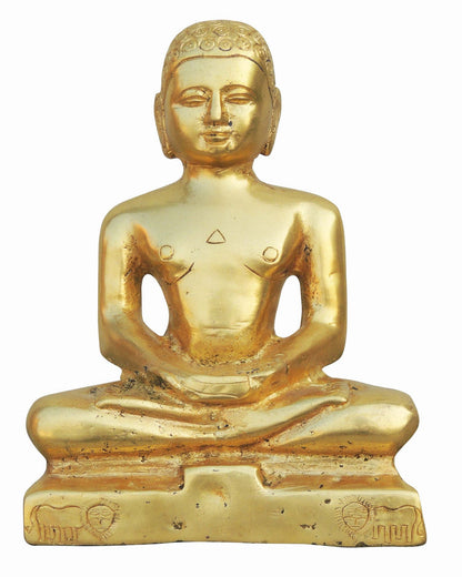 Brass Mahaveer Ji Statue