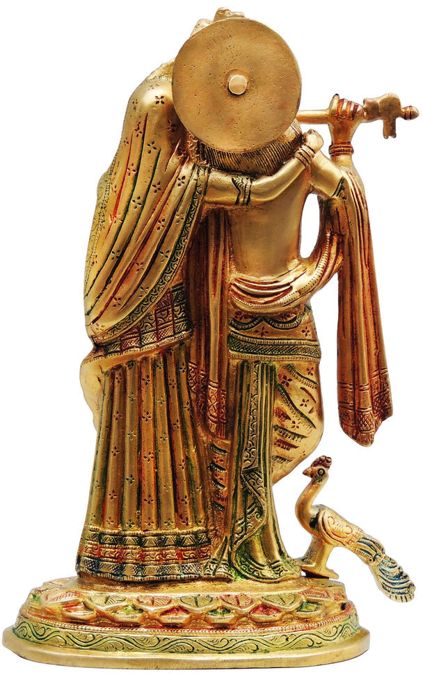 Brass Radha Krishna God Idol Statue