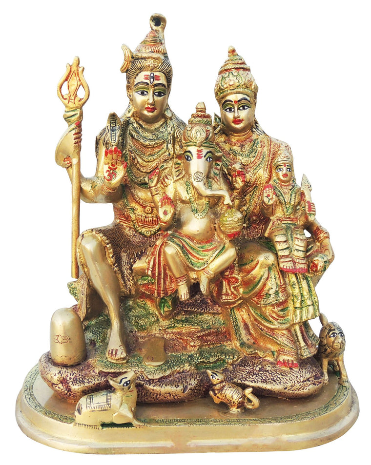 Brass Shiv Parivaar Idol Statue