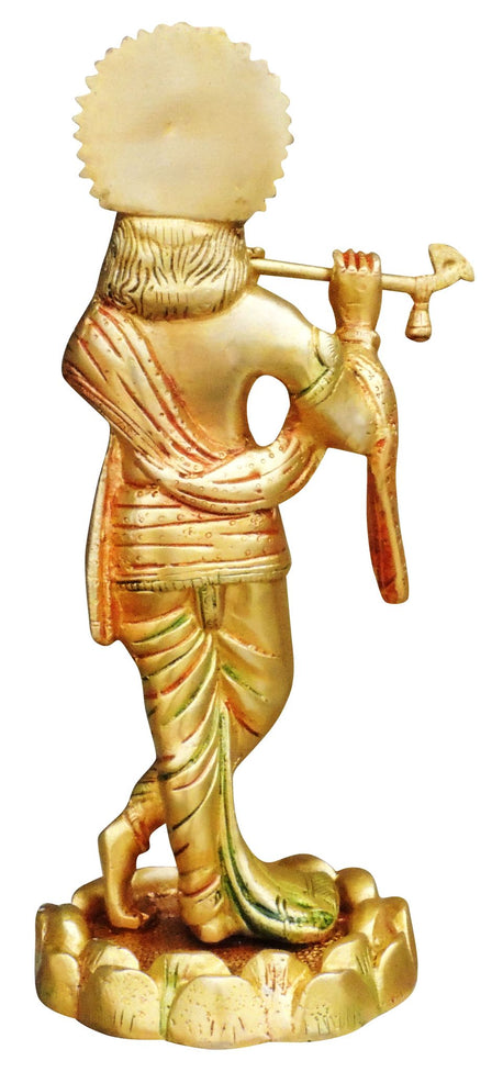 Brass Krishna Colour Statue