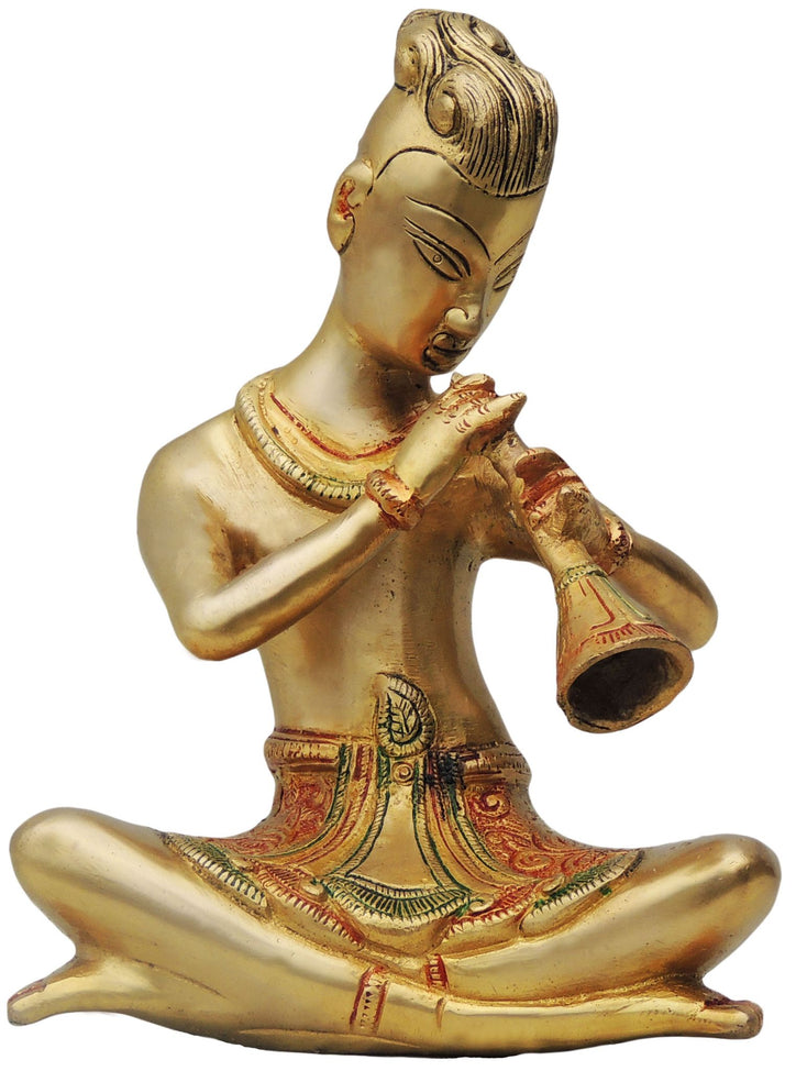 Brass Rajasthani Bigul Statue