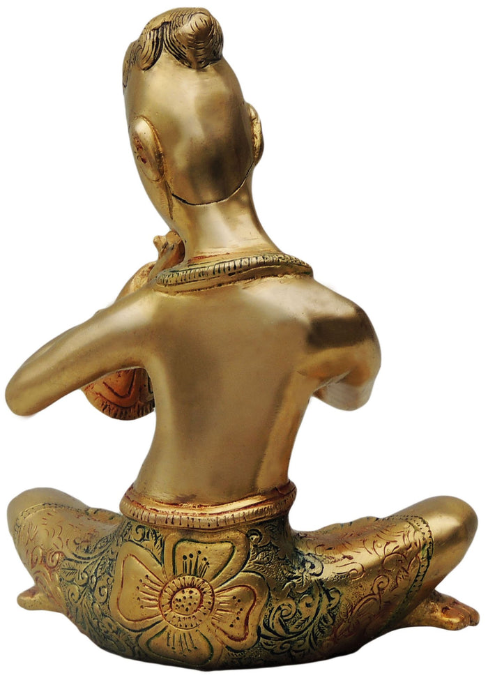 Brass Rajasthani Bigul Statue