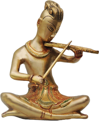 Brass Rajasthani Violin Statue