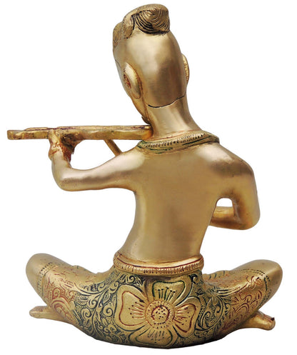 Brass Rajasthani Violin Statue