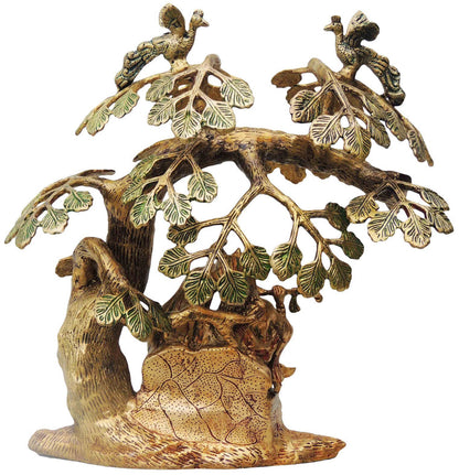 Brass Tree Radha Krishna Colour God Statue