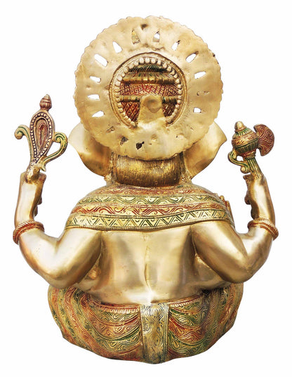 Brass Ganesh Ji Colour God Idol Statue